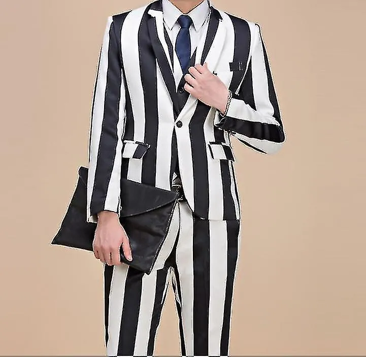 Classic Beetlejuice Men's Blazers Pantalones Traje 2 Piezas