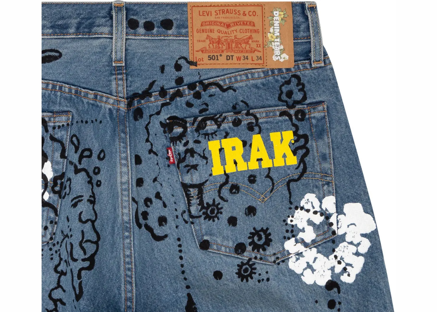 Denim Tears Irak Tears 501 Jean Vintage Blue Light Wash