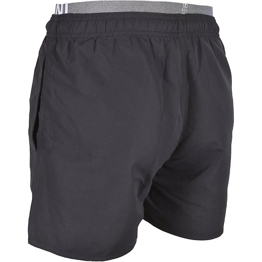 Emporio Armani Doble Cintura Eagle Logo Swim Shorts, Negro