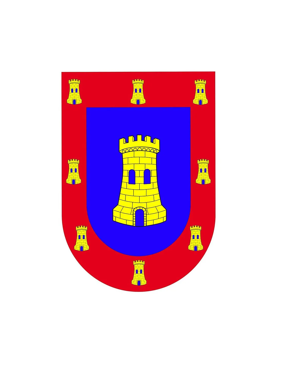 Estandarte medieval escudo armas castillos