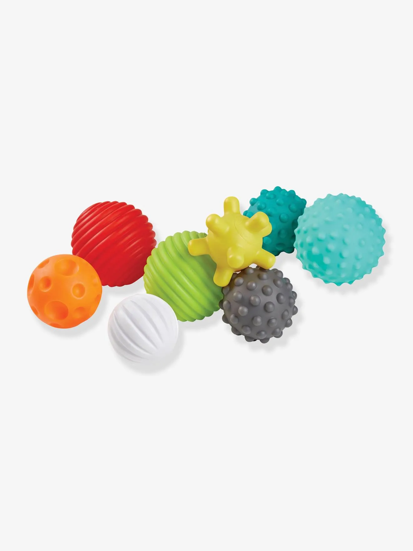 Estuche con 8 bolas, 4 animales y 8 cubos sensoriales Bluebox