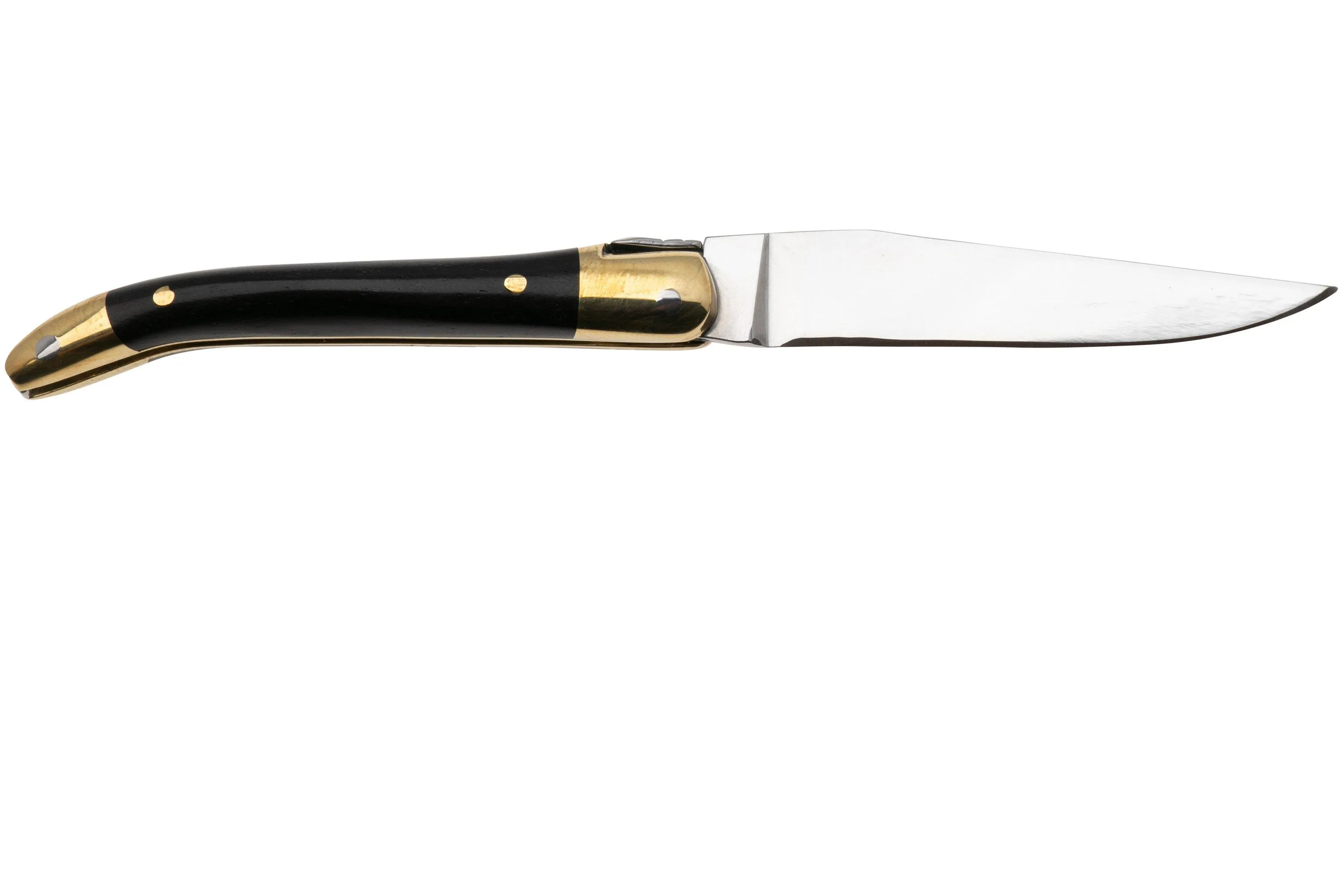Forge de Laguiole LA127EB Ebony Wood, pulida, navaja Laguiole, 7 cm