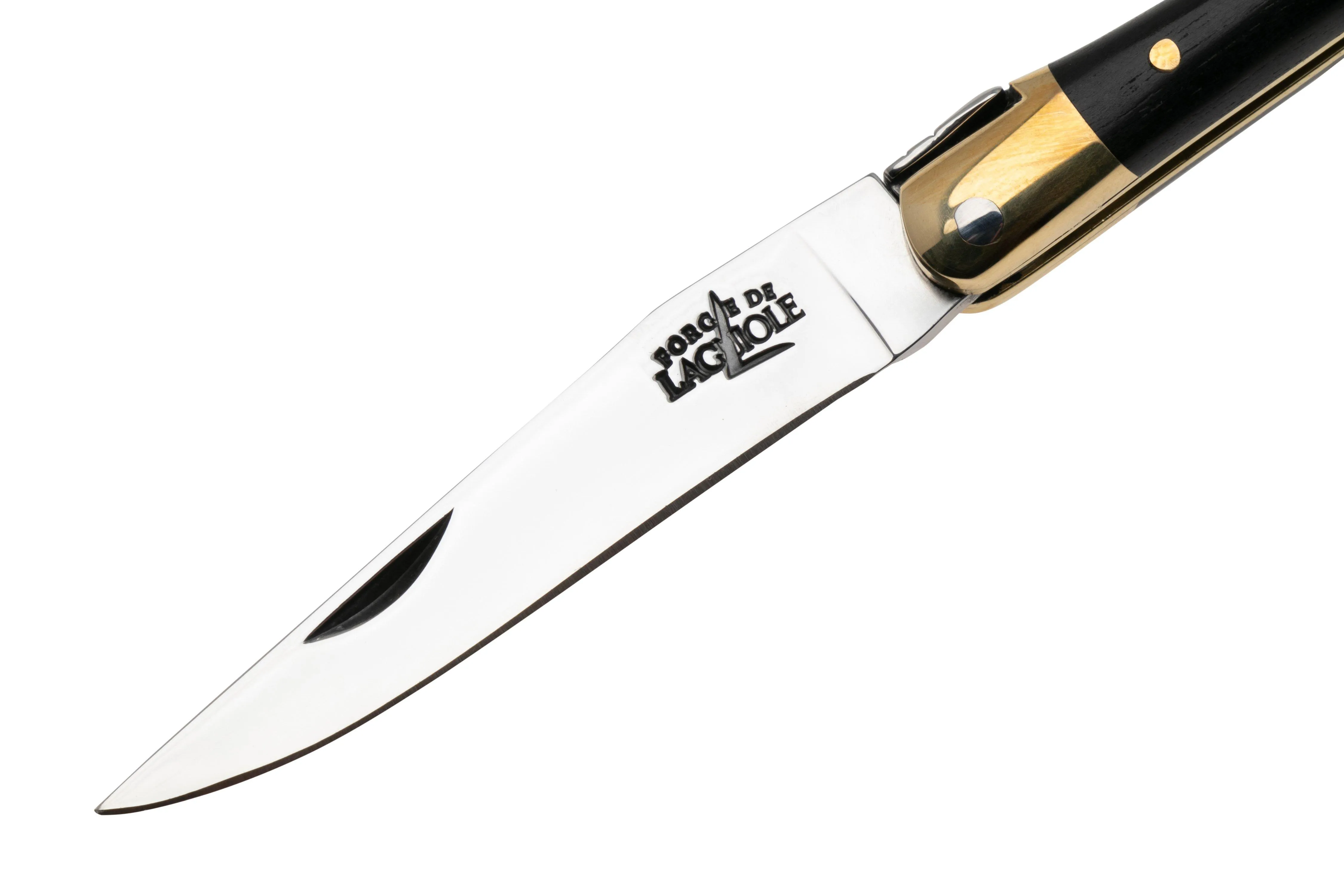 Forge de Laguiole LA127EB Ebony Wood, pulida, navaja Laguiole, 7 cm