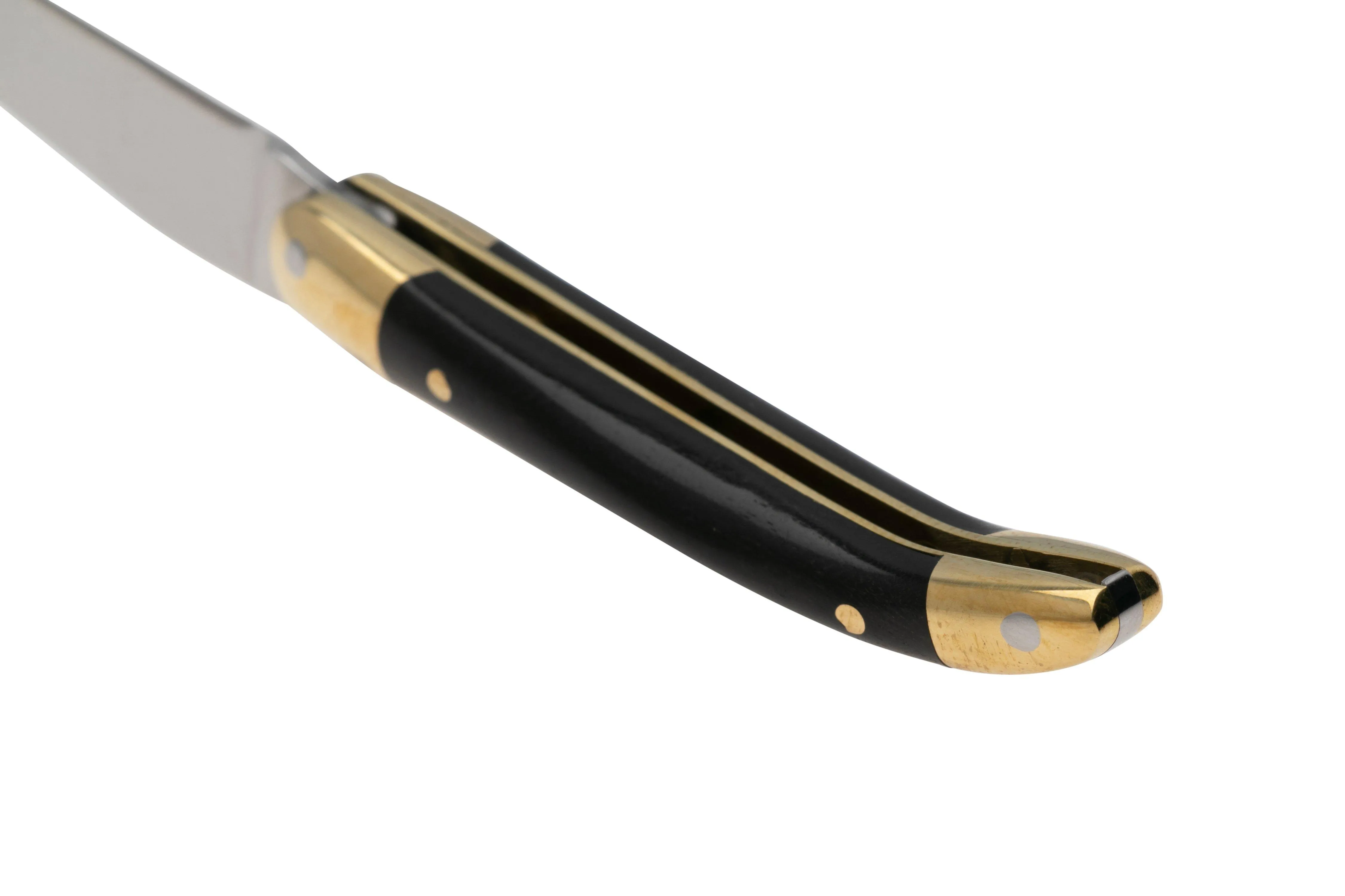 Forge de Laguiole LA127EB Ebony Wood, pulida, navaja Laguiole, 7 cm