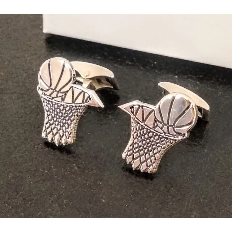 Gemelos baloncesto personalizados en plata de ley