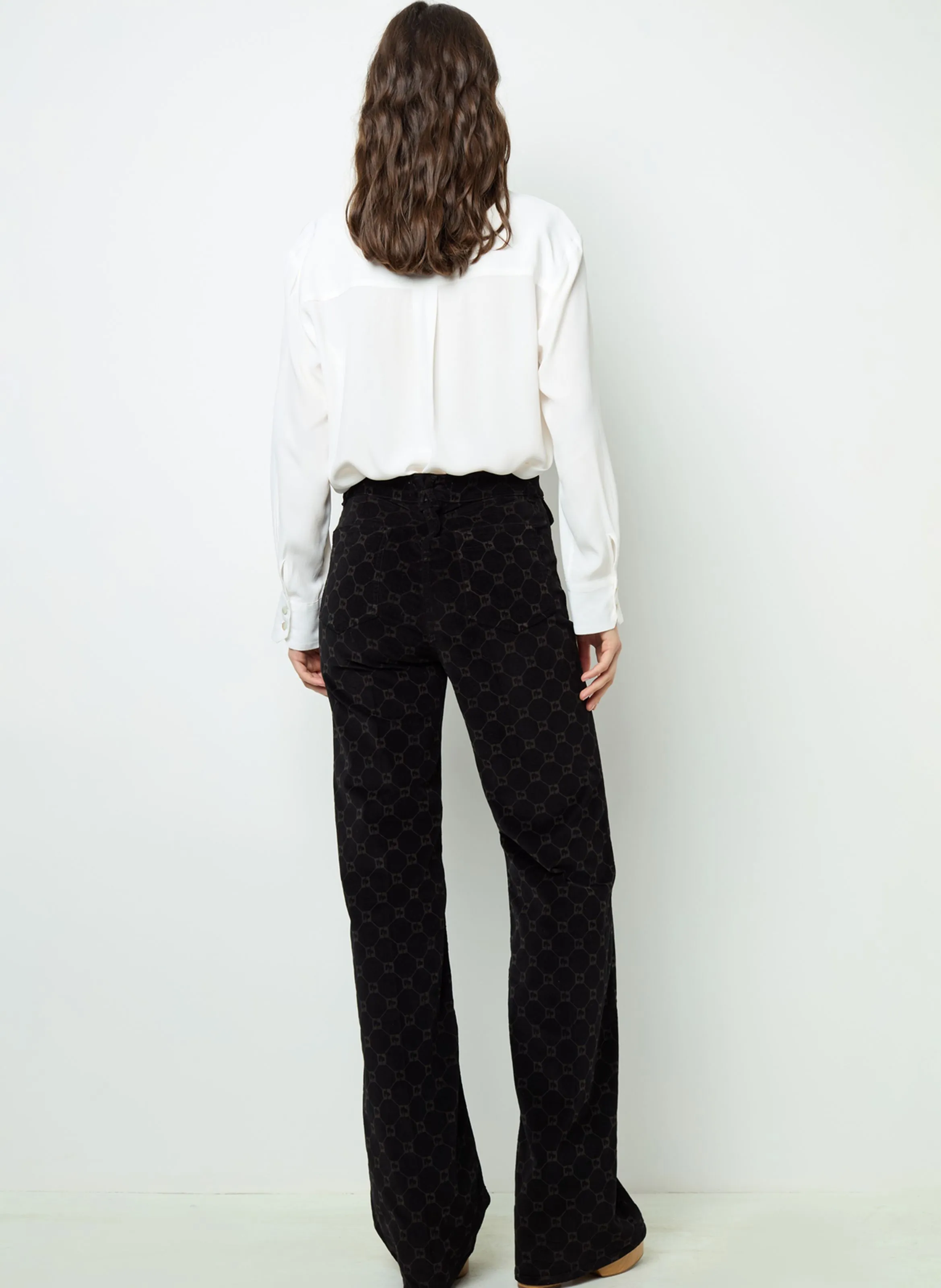 GERARD DAREL ANNA  PANTALóN FLARE DE MEZCLA DE ALGODóN EN NEGRO