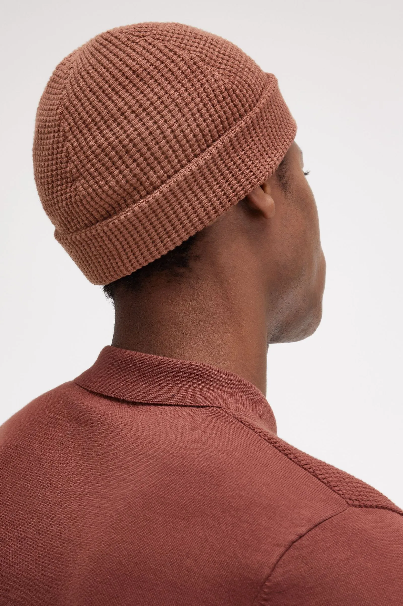 Gorro de punto gofrado