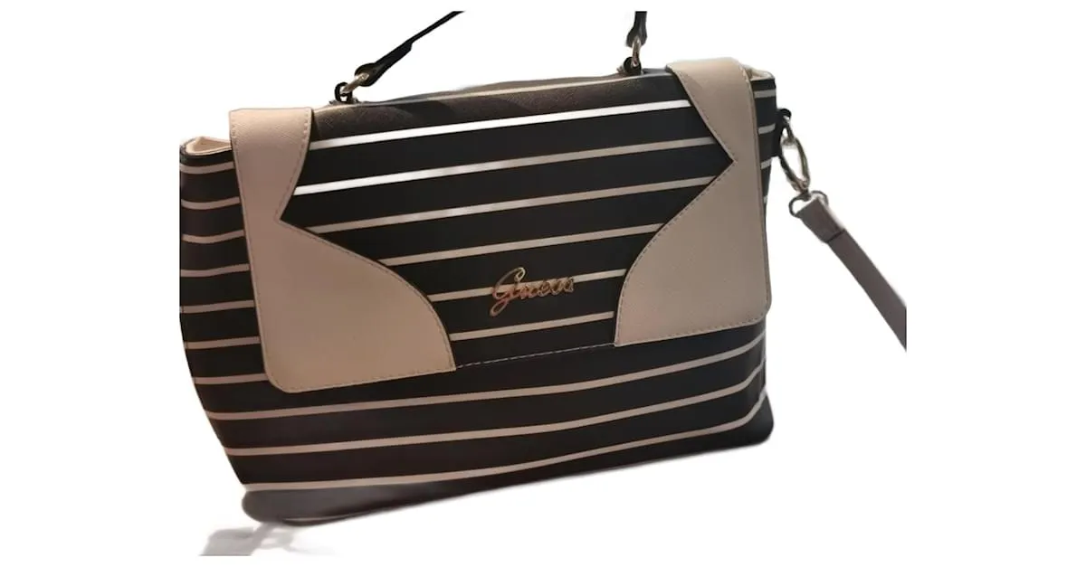 Guess Bolsos de mano Negro Blanco 