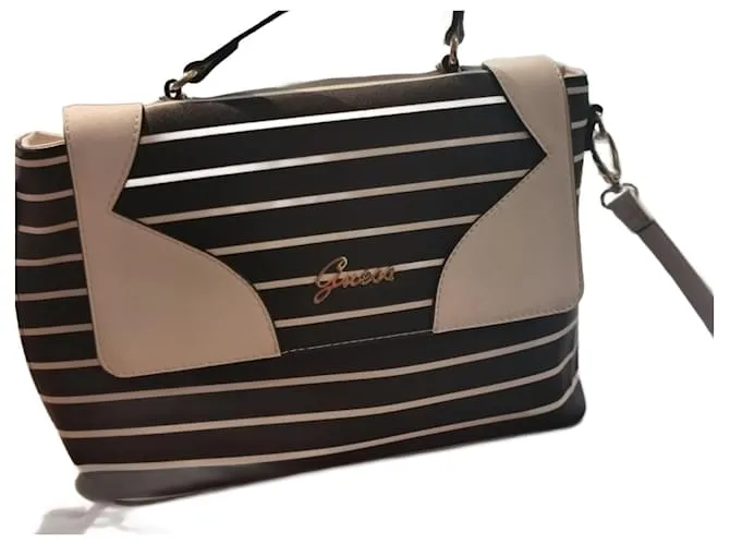 Guess Bolsos de mano Negro Blanco 