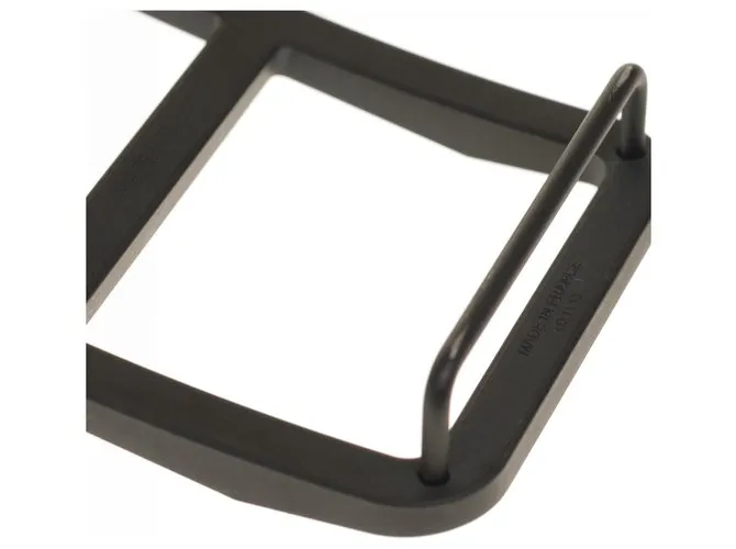 Hebilla de cinturón Hermès Trotteur 38mm en metal plateado PVD negro mate y acero inoxidable cepillado Plata 