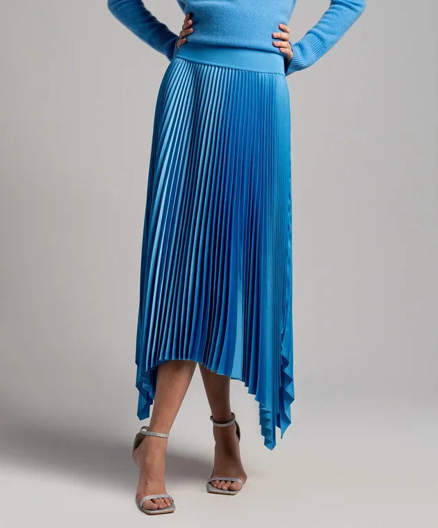 JOSEPH Ade blue pleated skirt
