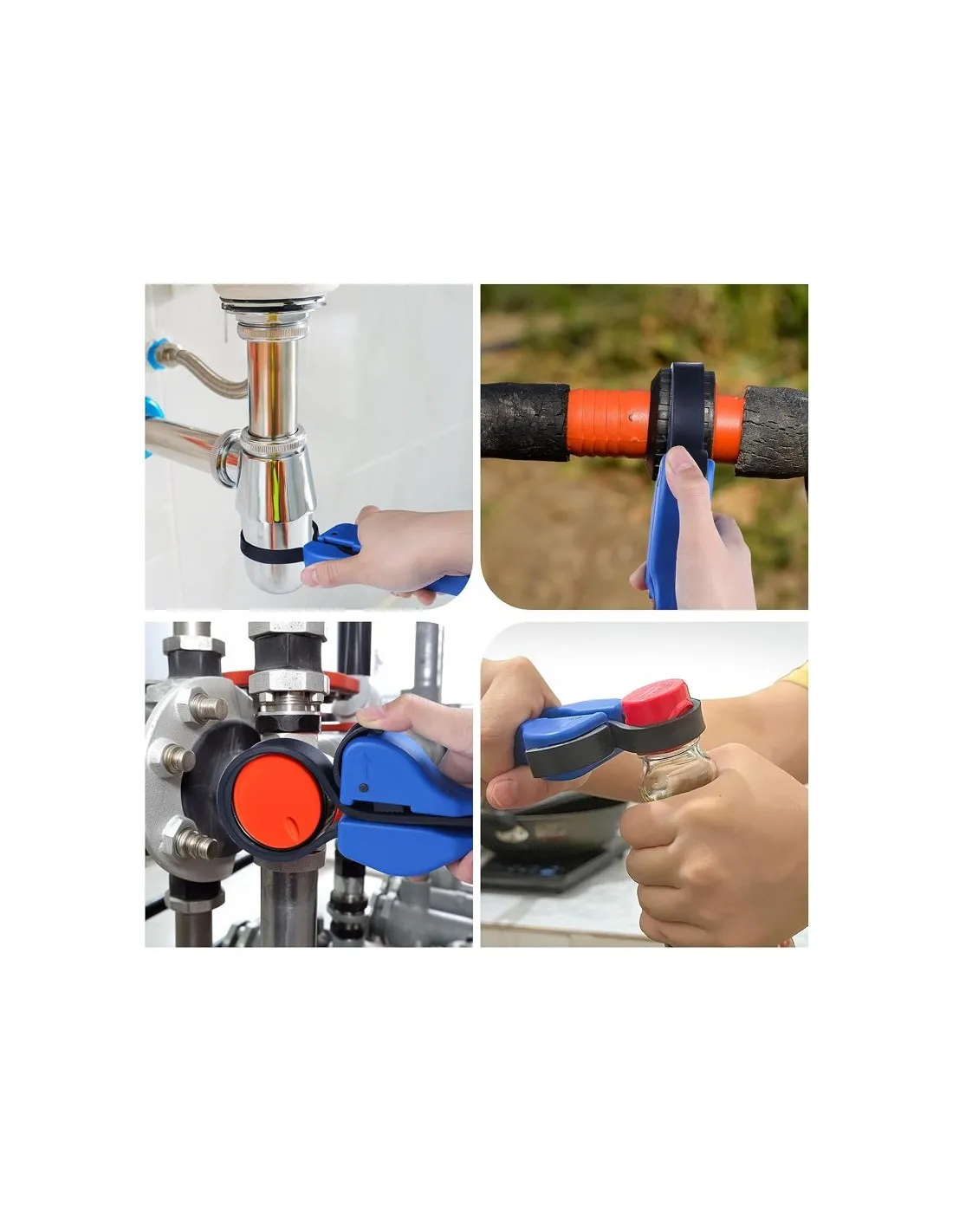 Juego de 2 llaves para quitar filtros con correa de goma ajustables, universal