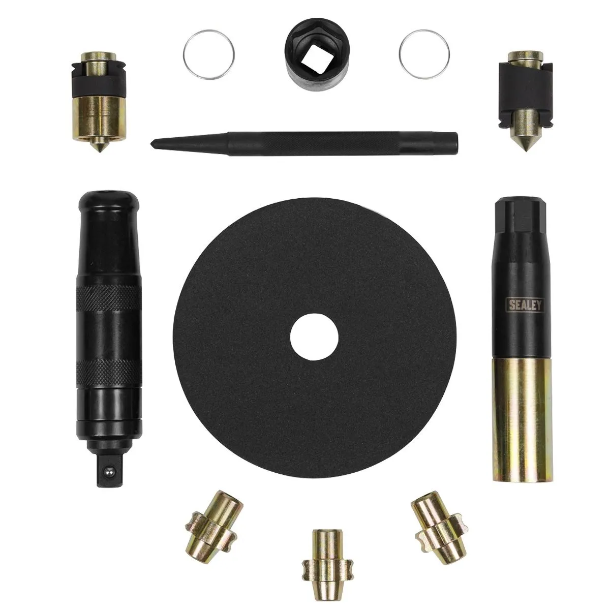 Kit universal para extraer tornillos de seguridad de ruedas.