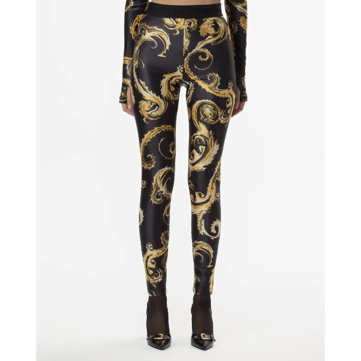 Leggings Versace Jeans Couture 77HAC101 dorado