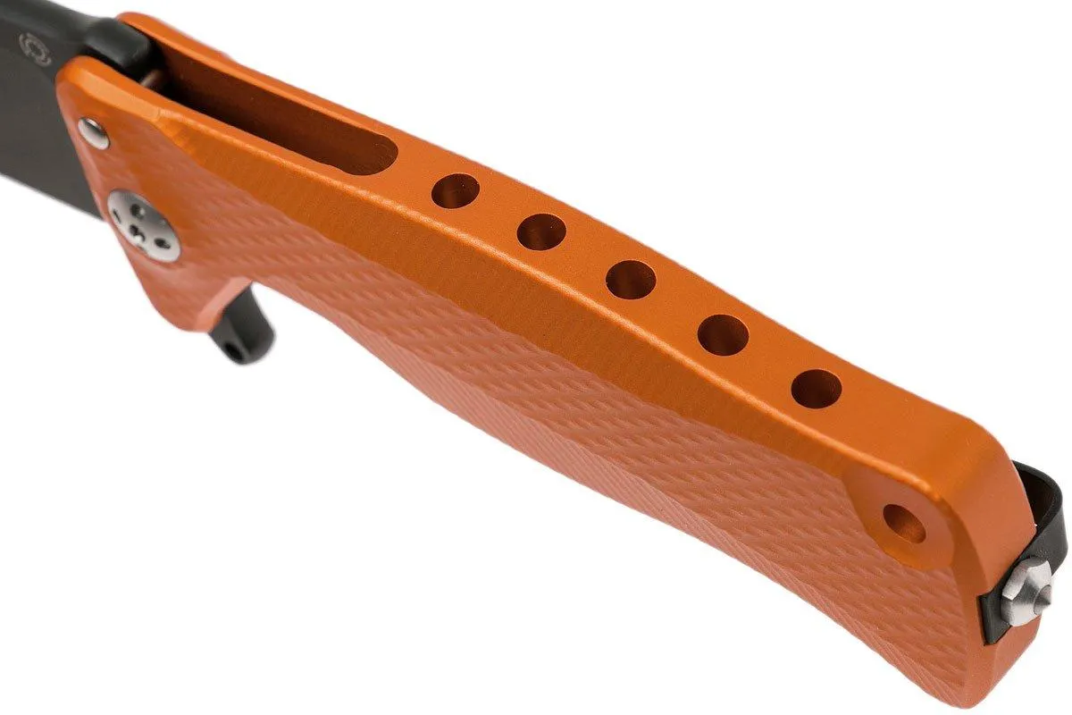LionSteel SR11 Aluminum Orange, Black blade, SR11 A OB navaja