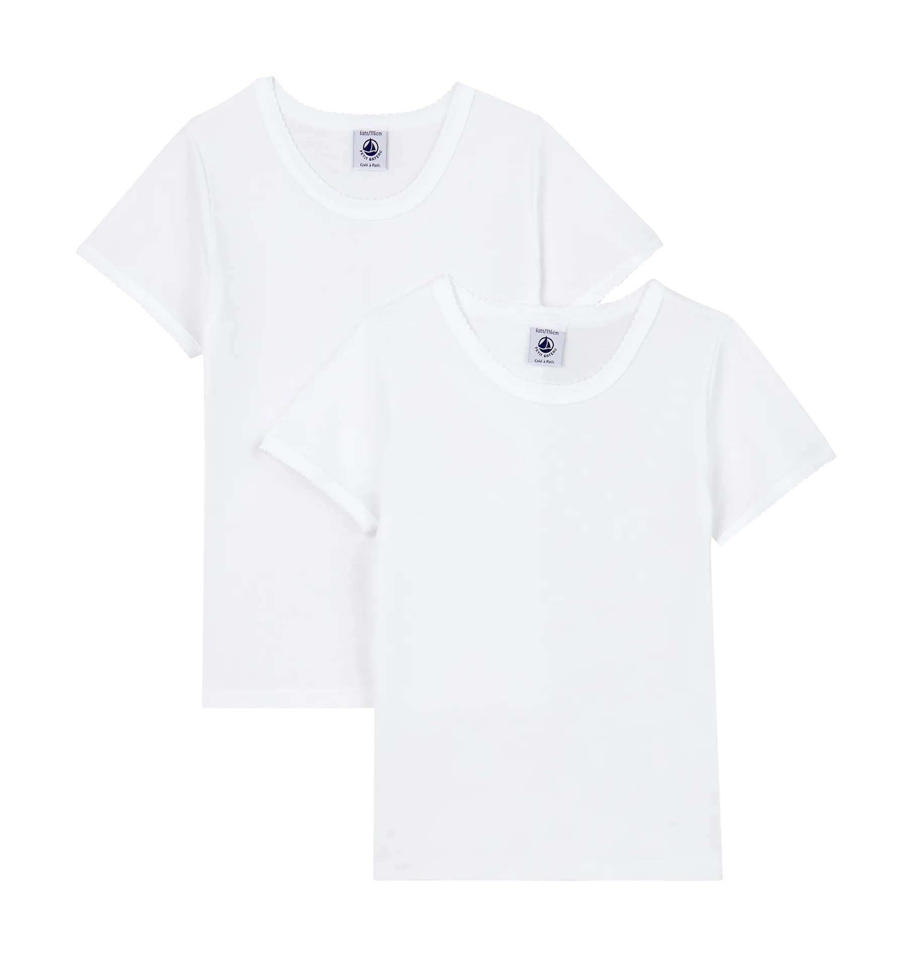 Lote de 2 camisetas de algodón en multicolor