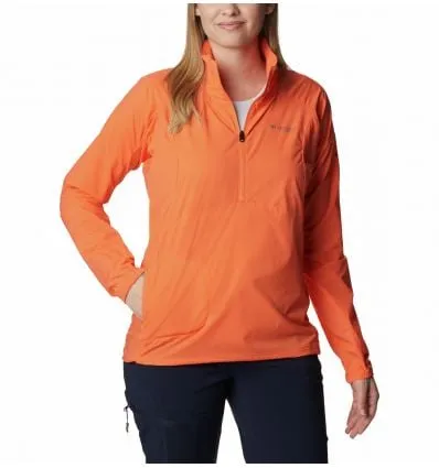 Manga larga Columbia Titan Pass™ Lightweight 1/2 Zip (naranja) Mujer