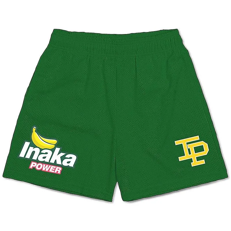 Nuevos Pantalones Cortos Inaka Hombres Mujeres Classic Gym Workout Mesh Basketball Shorts Una Capa Inaka Power Shorts F