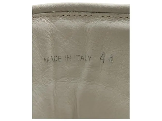 Off White 'Cinturón industrial' alto perforado blanco roto en cuero blanco 
