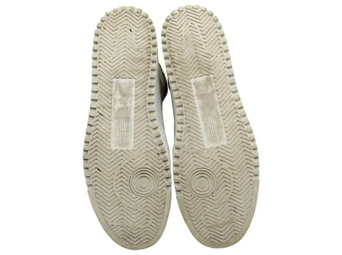 Off White 'Cinturón industrial' alto perforado blanco roto en cuero blanco 