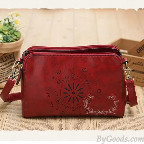 Original Fresh Hellow Out Flower Retro Shoulder Bag