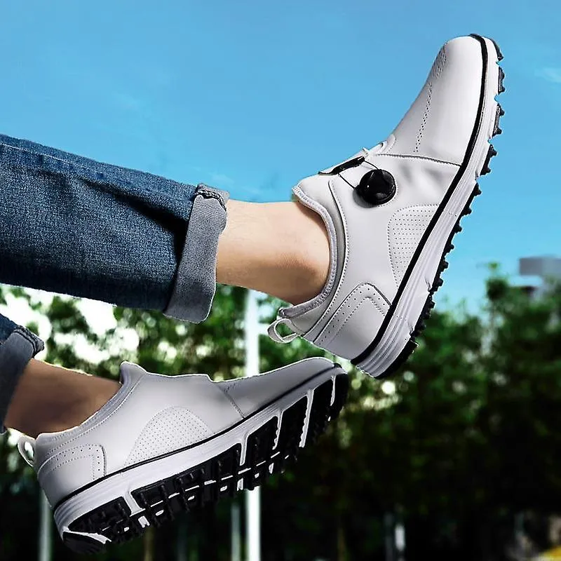 OUTDOOR GRASS QUICK LACING, PU GOLF SNEAKERS SHOES