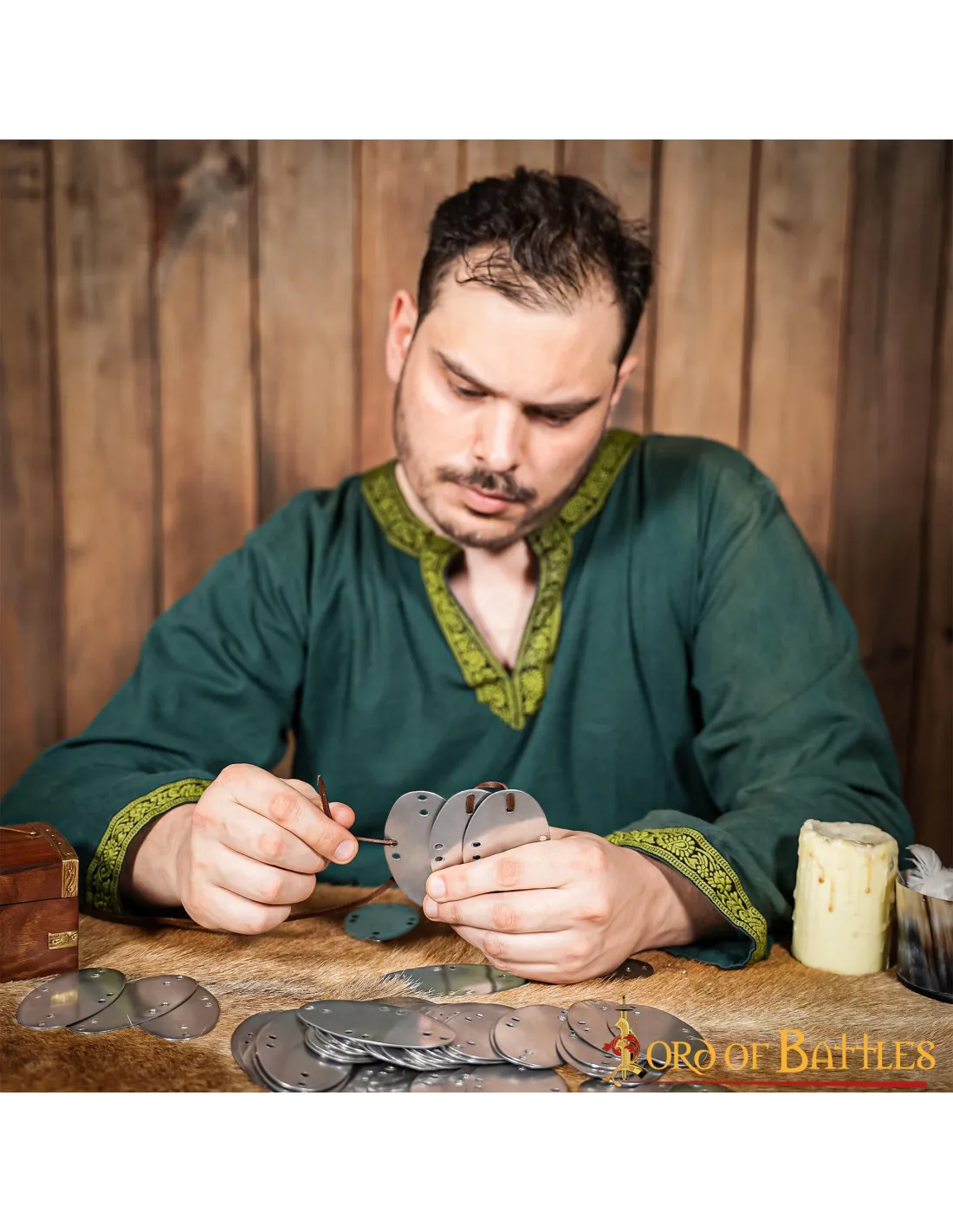 Pack 100 piezas metálicas armadura vikinga Visby
