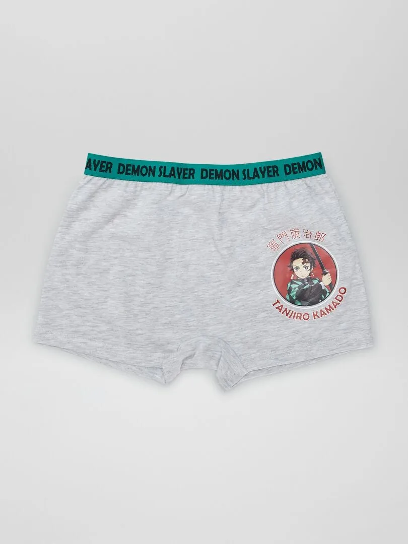 PACK DE 2 BOXERS 'DEMON SLAYER'  GRIS