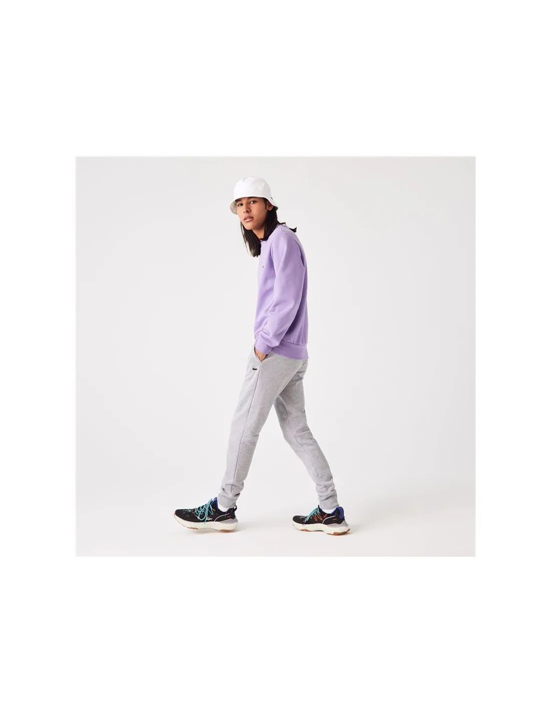 Pantalones largos Lacoste Algodón Eco Hombre Gris