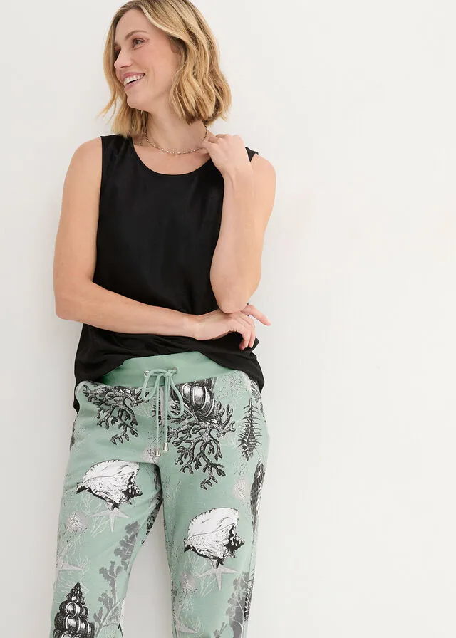 PANTALóN DE CHáNDAL VERDE ALGABLANCO LANA