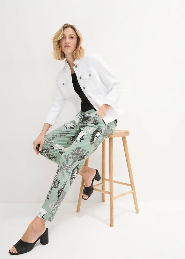 PANTALóN DE CHáNDAL VERDE ALGABLANCO LANA