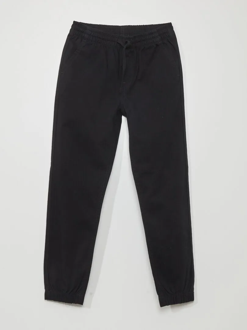 PANTALóN JOGGER CON CINTURA ELáSTICA  NEGRO