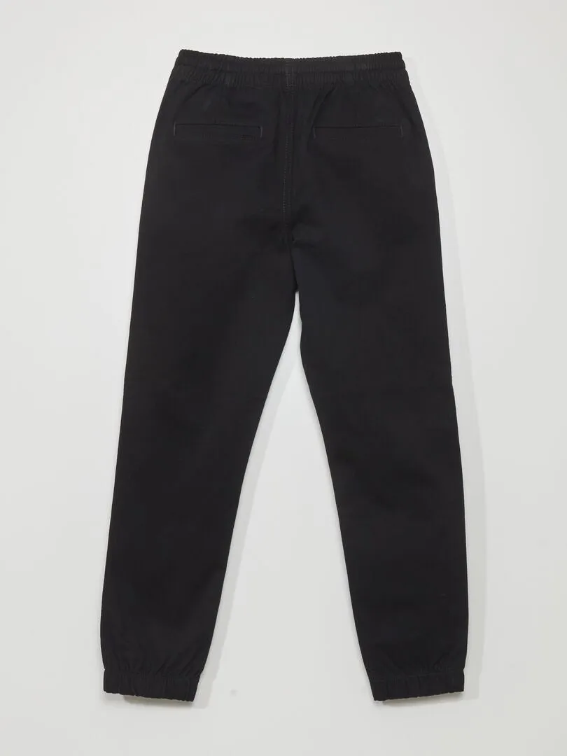 PANTALóN JOGGER CON CINTURA ELáSTICA  NEGRO