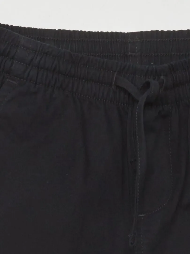 PANTALóN JOGGER CON CINTURA ELáSTICA  NEGRO