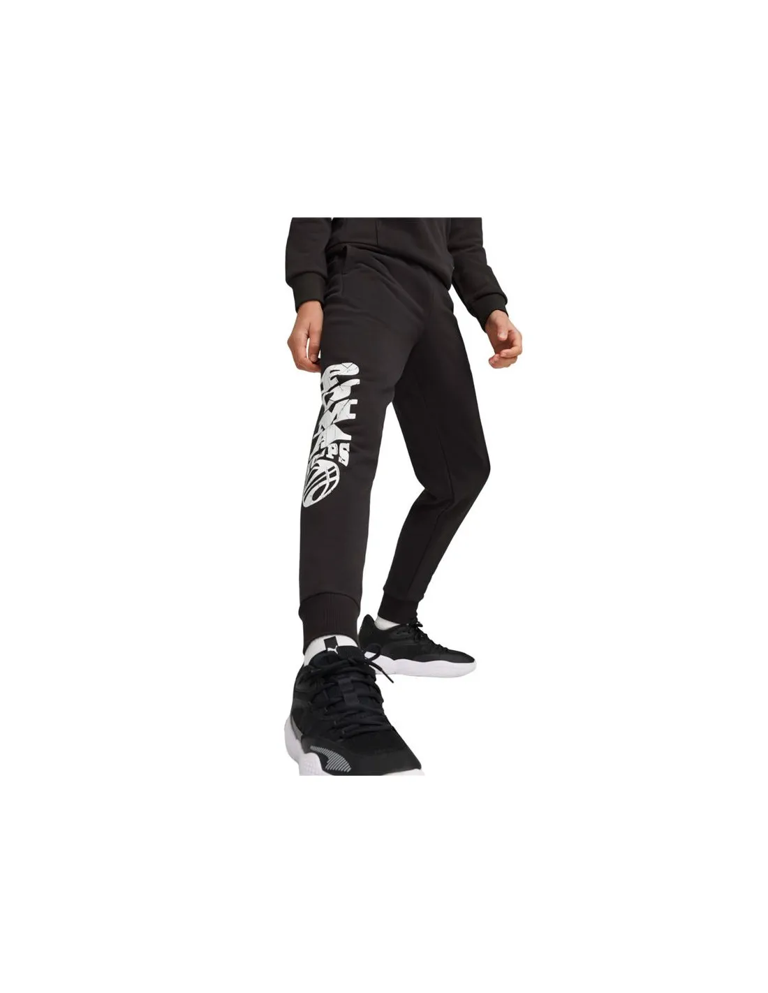 Pantalón Puma Basketball Blueprint Infantil Negro
