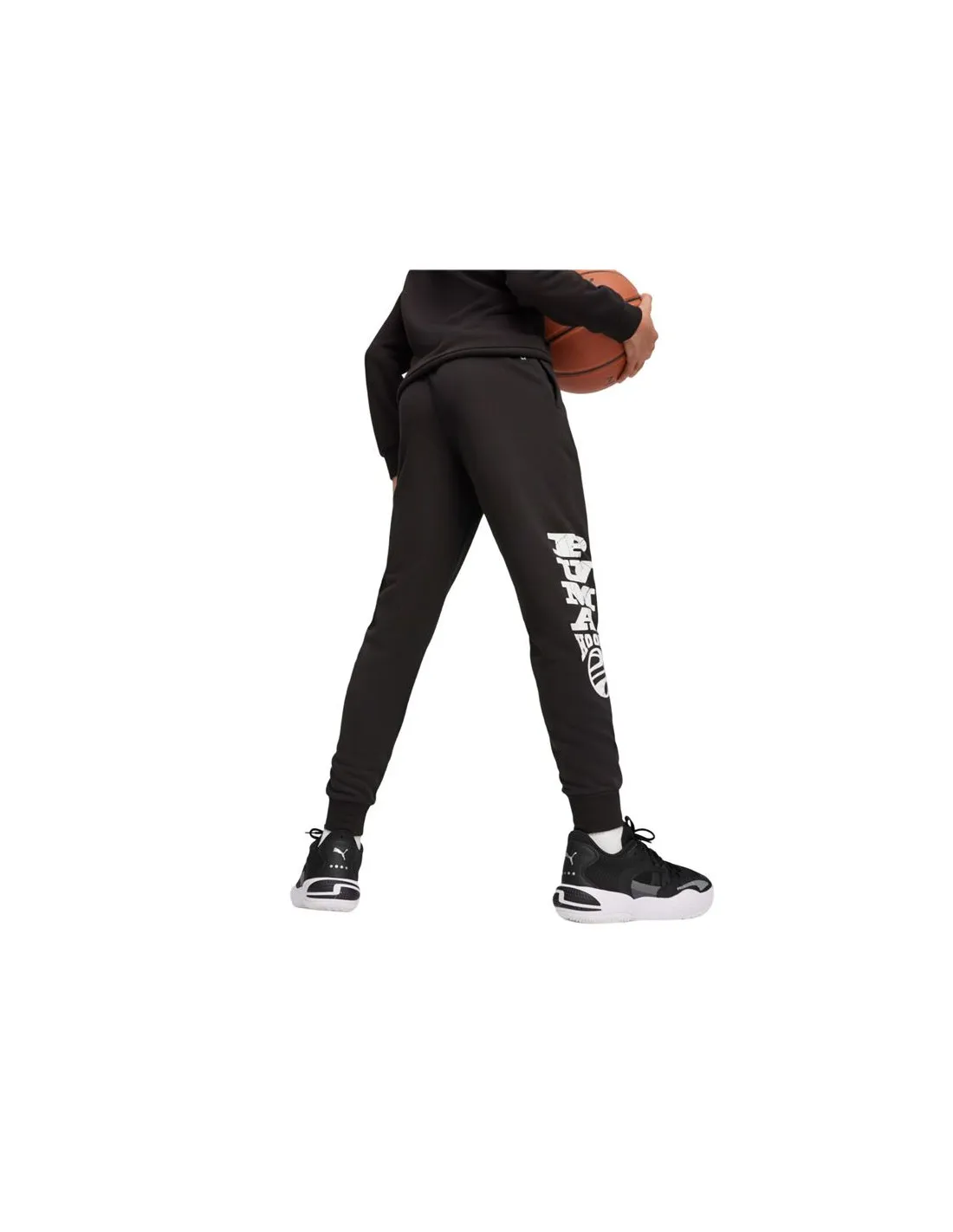 Pantalón Puma Basketball Blueprint Infantil Negro