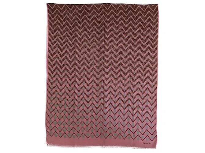 Patrón de Chevron rosa marrón Missoni Pañuelo Impresión de pitón 