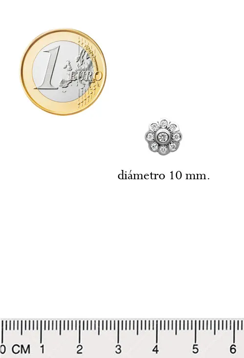 Pendientes oro blanco de 18 ktes con brillantes 231_W818E