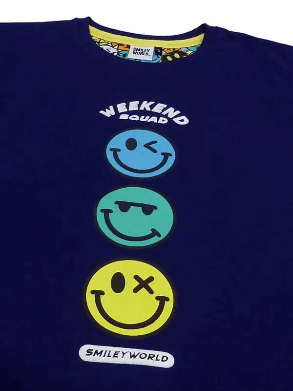 Pijama Smiley World mod. Weekend en azul