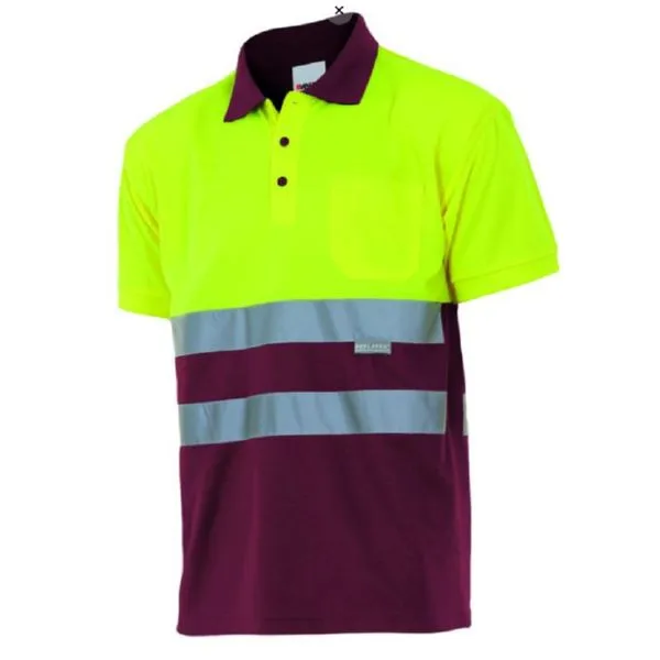 POLO 173 18/20 MANGA CORTA GRANATE/AMARILLO T3XL
