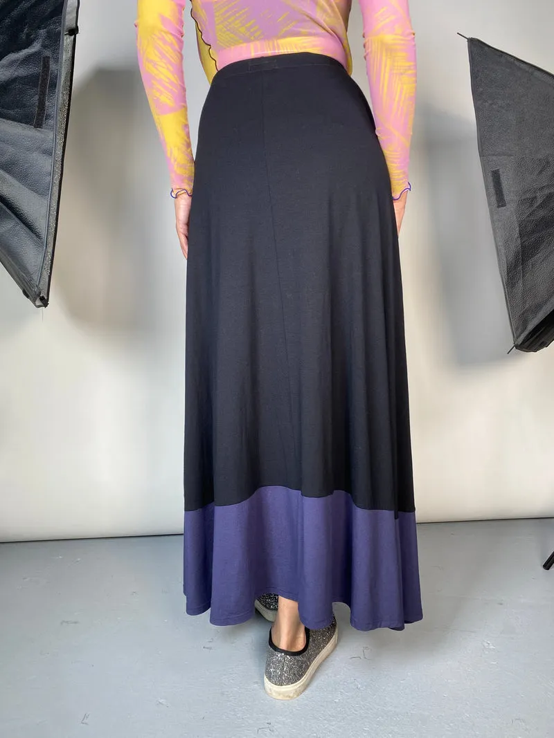 QÜINA Falda Maxi Vuelos Azules