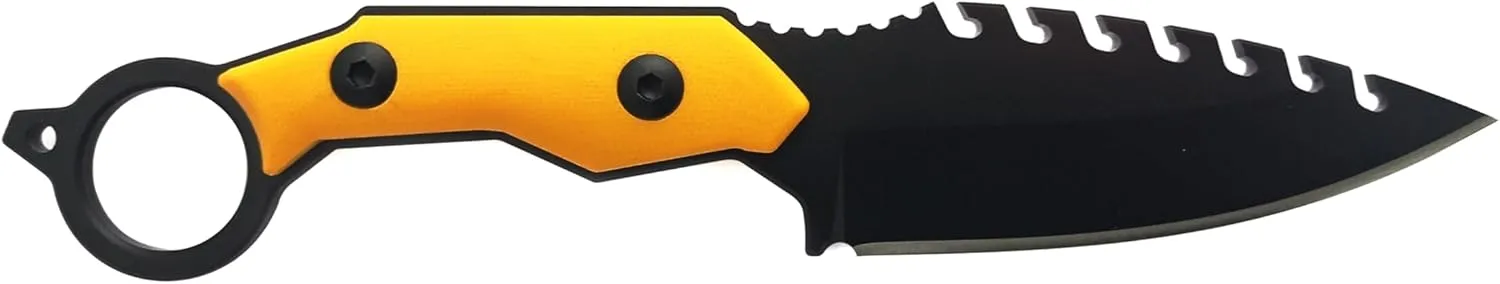 Range HK28 cuchillo de bushcraft de acero inoxidable 4CR13Mov  21.4cm  10.1cm hoja  mango antideslizante G10 y funda kydex