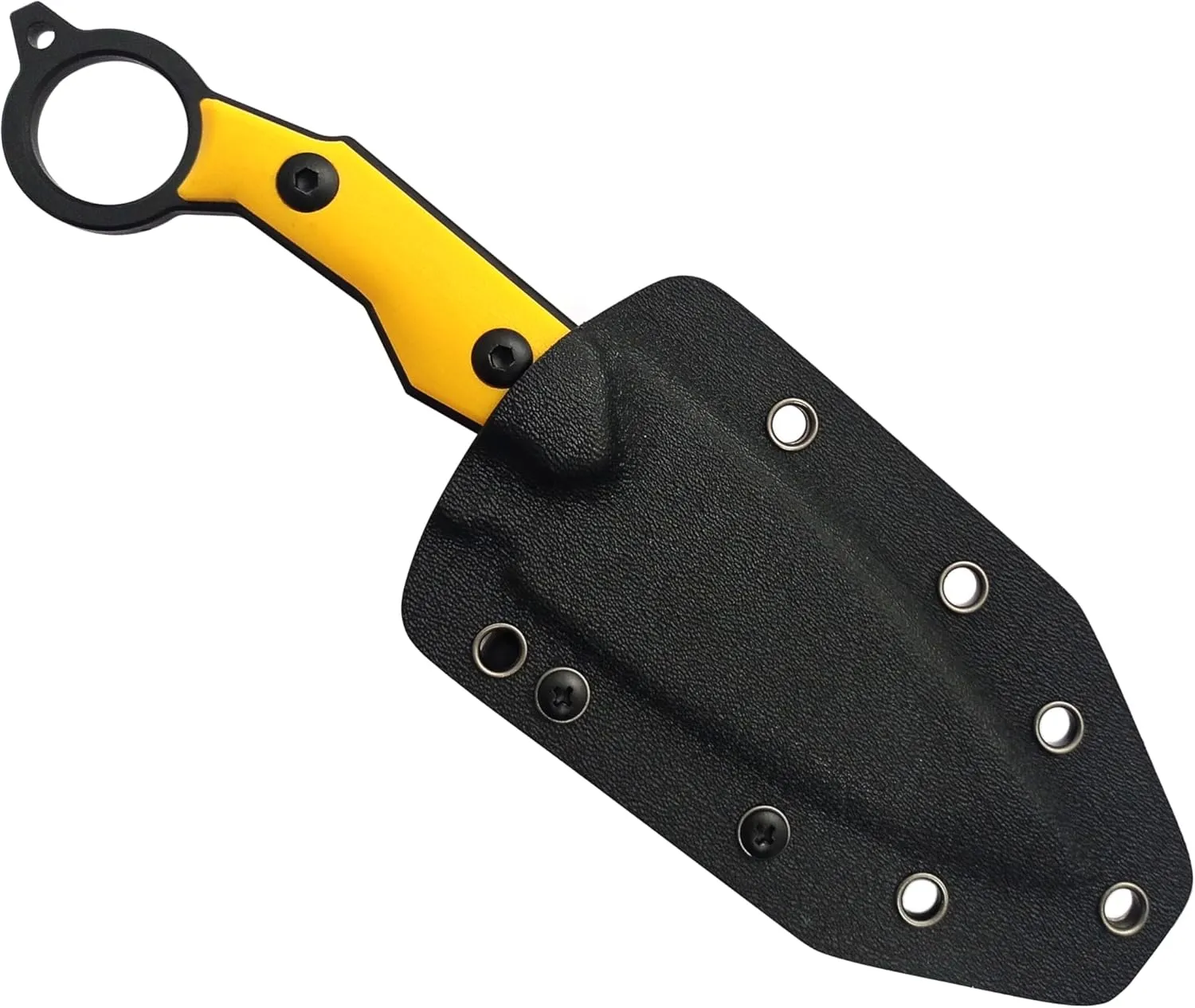 Range HK28 cuchillo de bushcraft de acero inoxidable 4CR13Mov  21.4cm  10.1cm hoja  mango antideslizante G10 y funda kydex