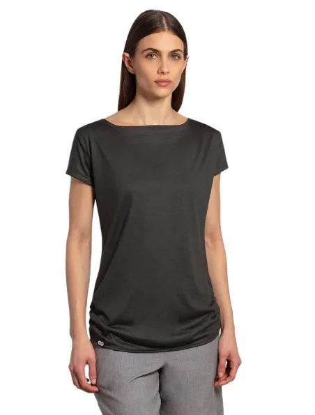 REWOOLUTION Camiseta Ava Merino 140 Mujer Dark Green