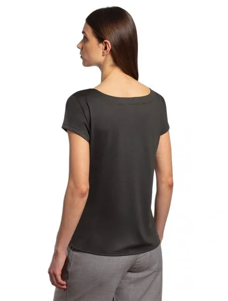 REWOOLUTION Camiseta Ava Merino 140 Mujer Dark Green