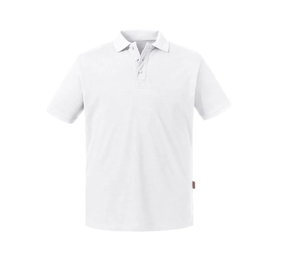 RUSSELL RU508M  POLO ORGANIQUE HOMME  WHITE