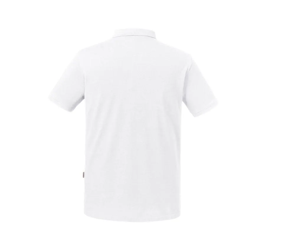 RUSSELL RU508M  POLO ORGANIQUE HOMME  WHITE