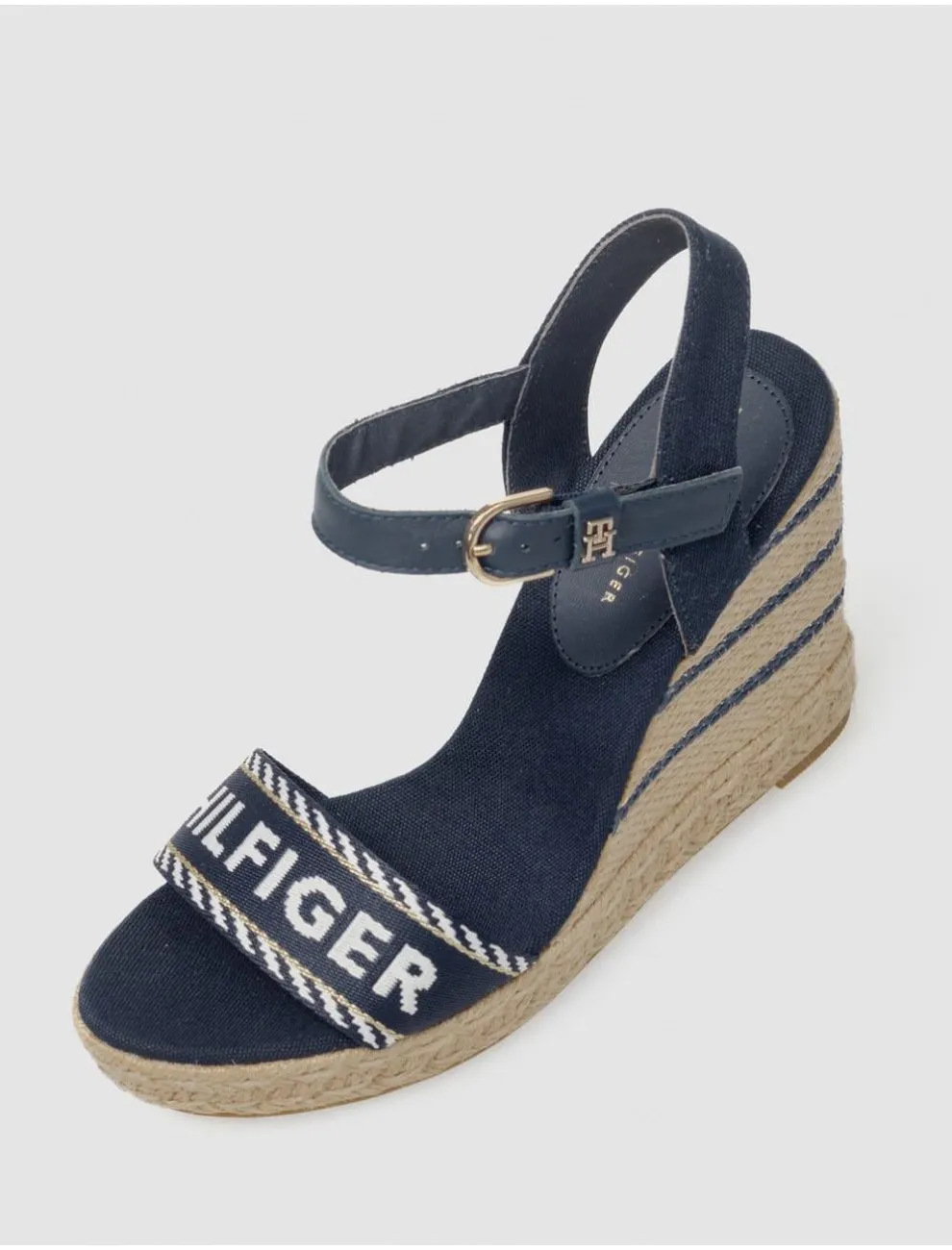 Sandalia Tommy Hilfiger Seasonal Webbing  Wedge Marino