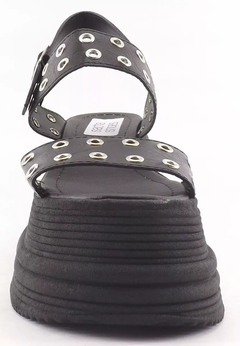 Sandalias Plataforma Alta Mujer Tachas Fajas Dama 560 Carg