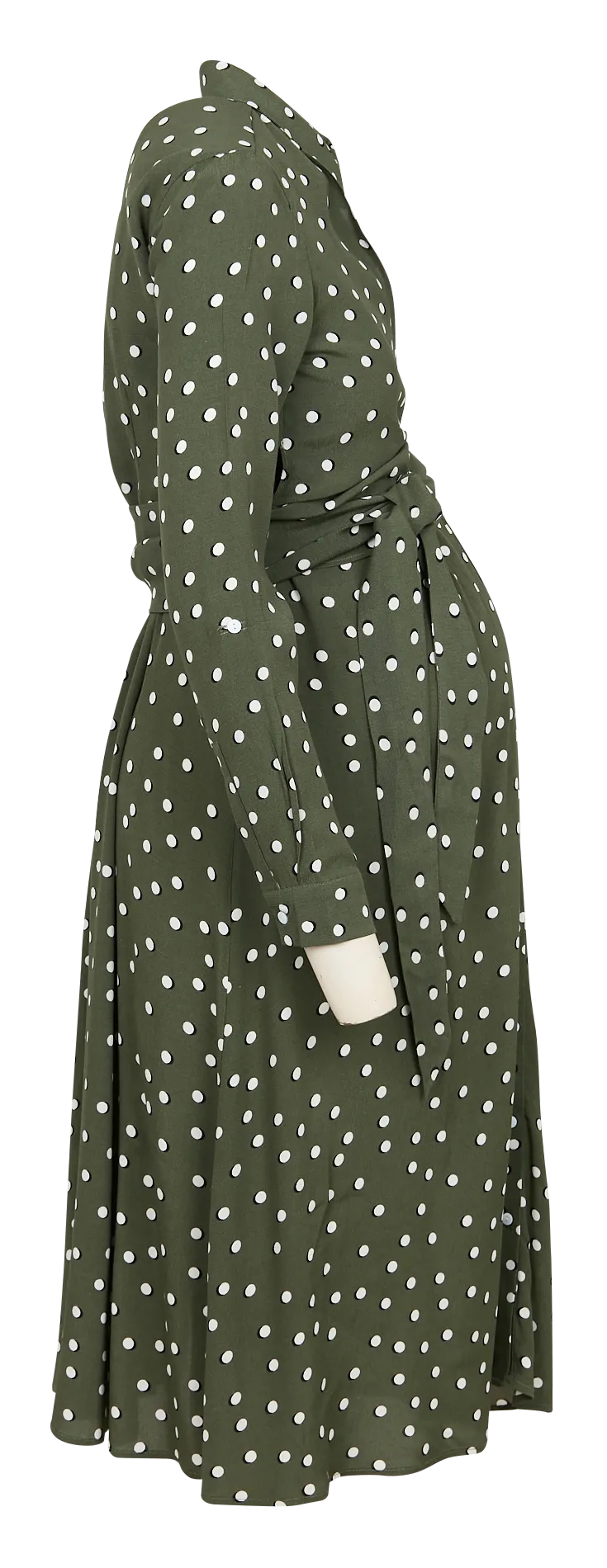 SERAPHINE BLESS  VESTIDO CAMISERO PREMAMá ESTAMPADO EN CAQUI